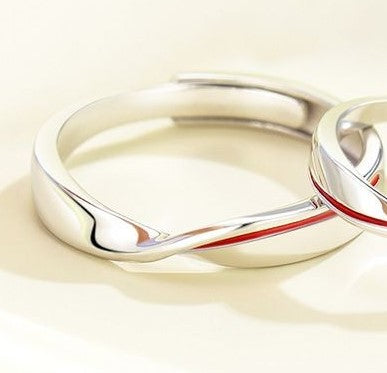 ペアリング 赤い糸デザイン S925製【NSPR103】