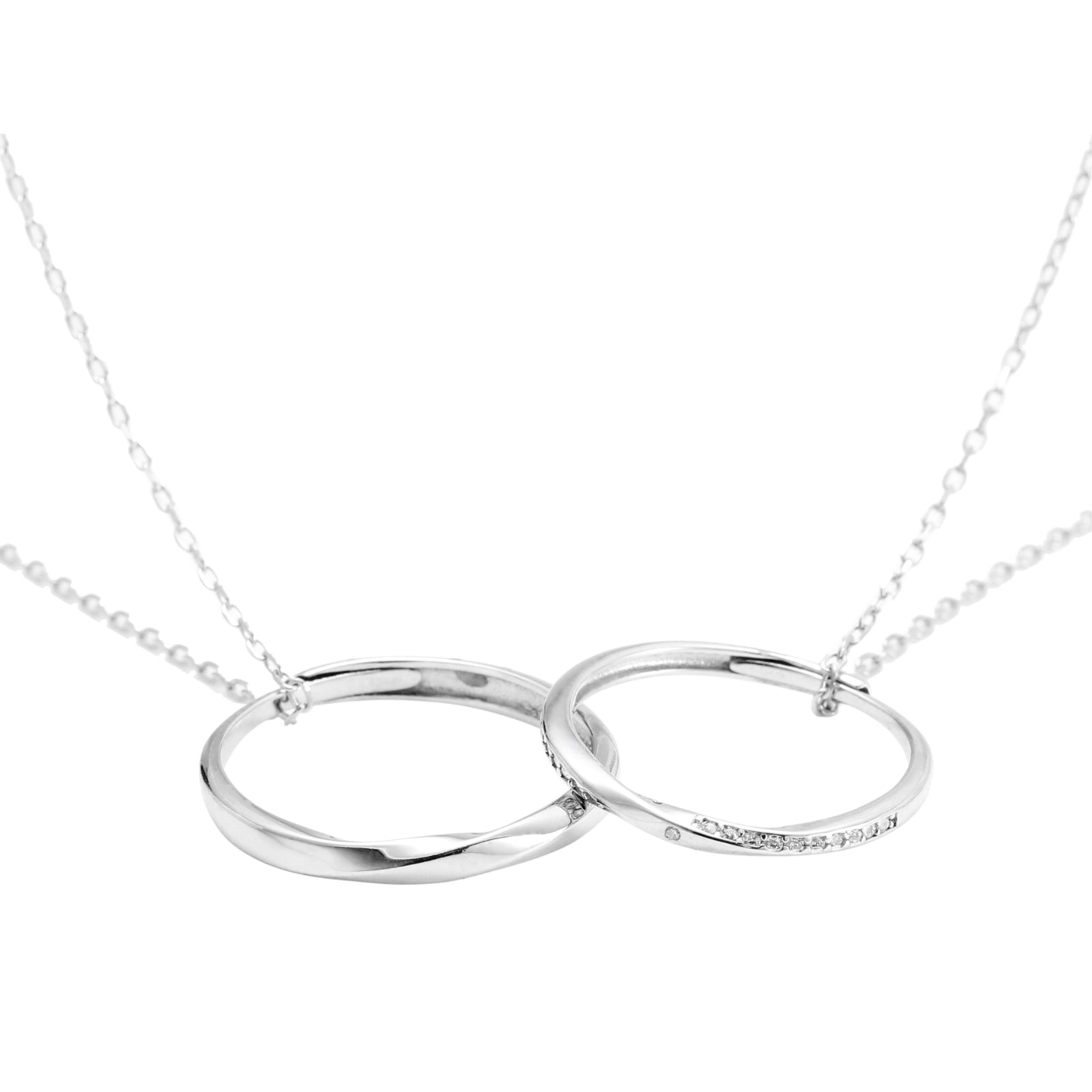 ペアリング ねじれ キュービックジルコニア S925製【NSPR42】