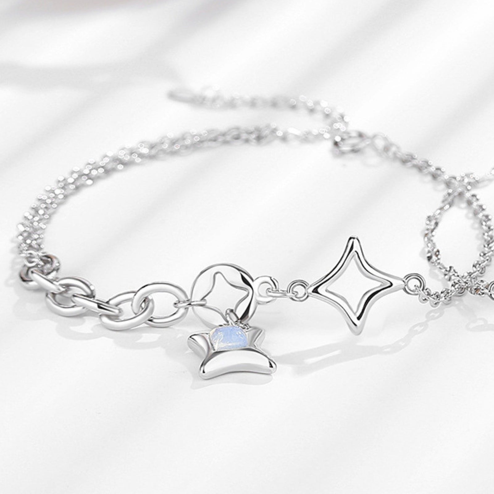 ペアブレスレット スター S925製【NSPB14】