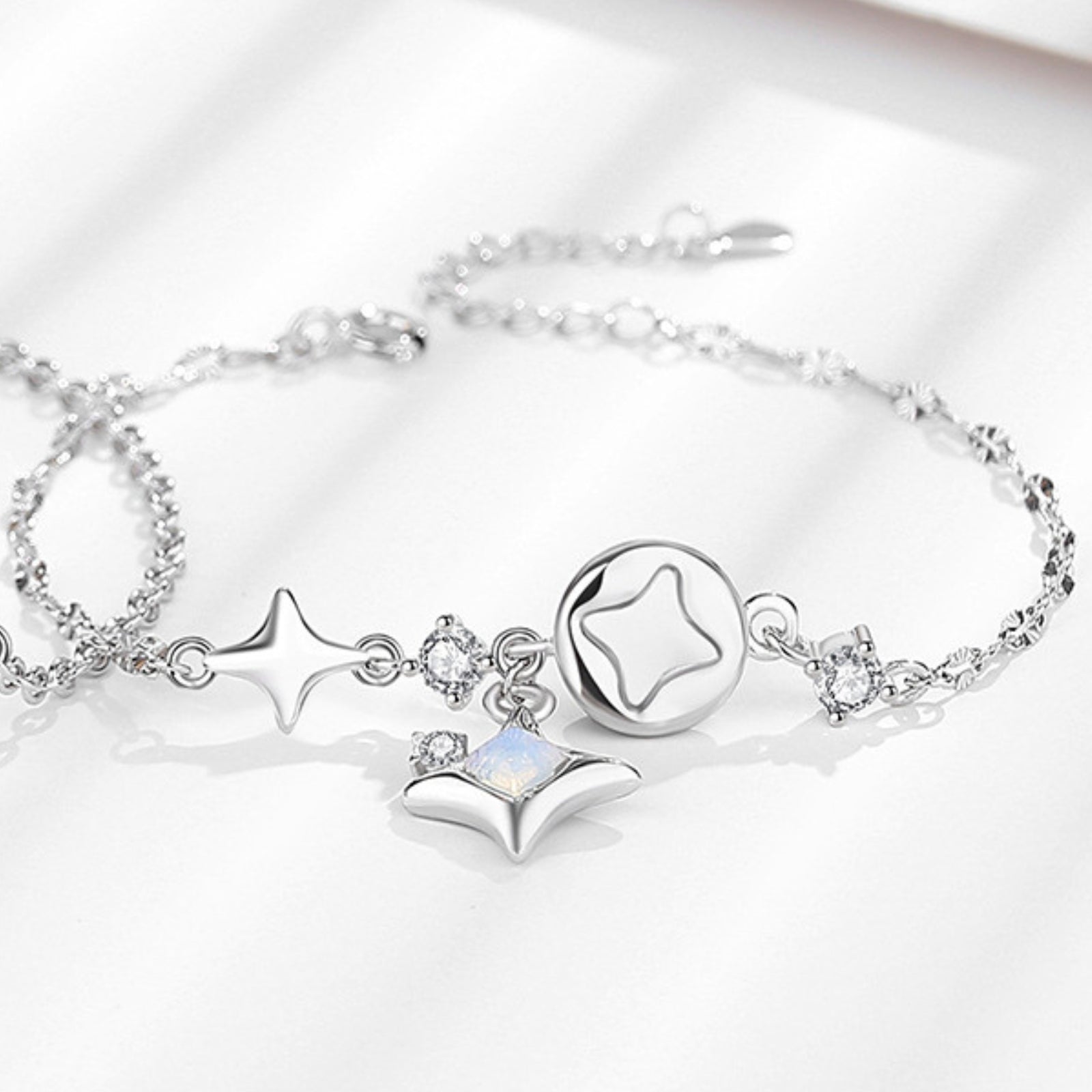 ペアブレスレット スター S925製【NSPB14】