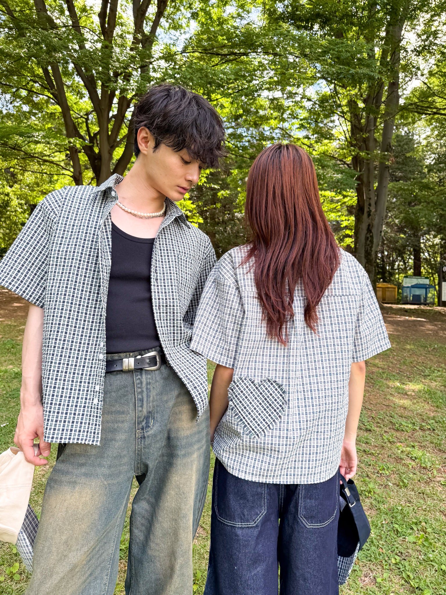 Back Heart Check Shirt【MS26CK01】