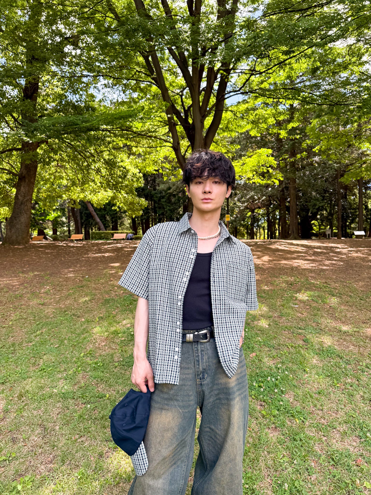 Back Heart Check Shirt【MS26CK01】