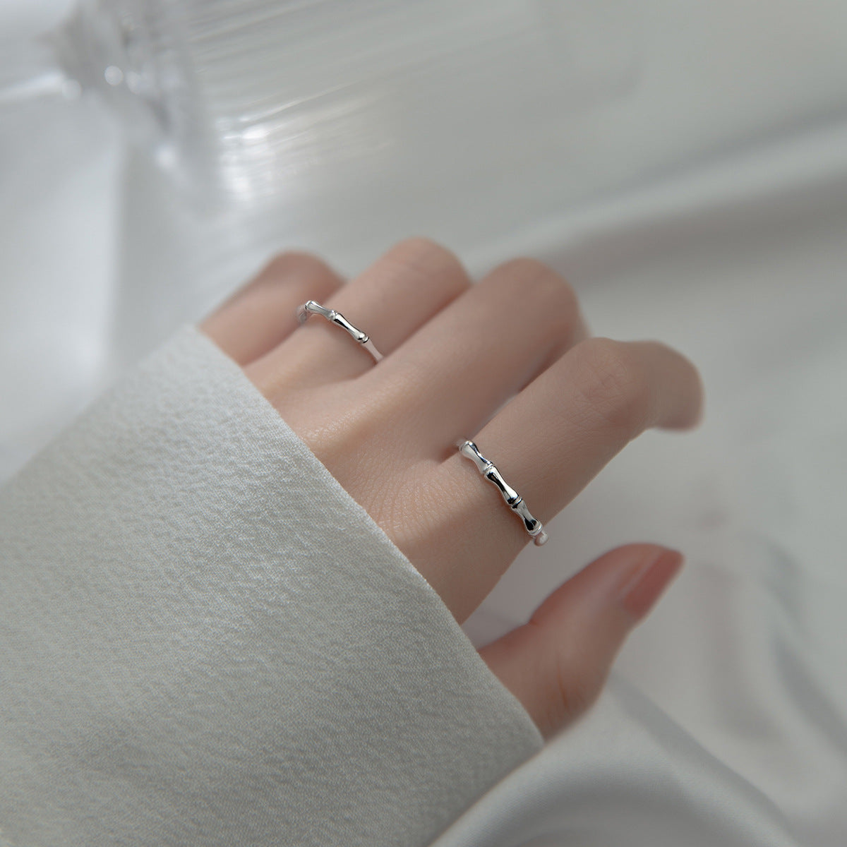 ペアリング 竹 S925製【NSPR187】