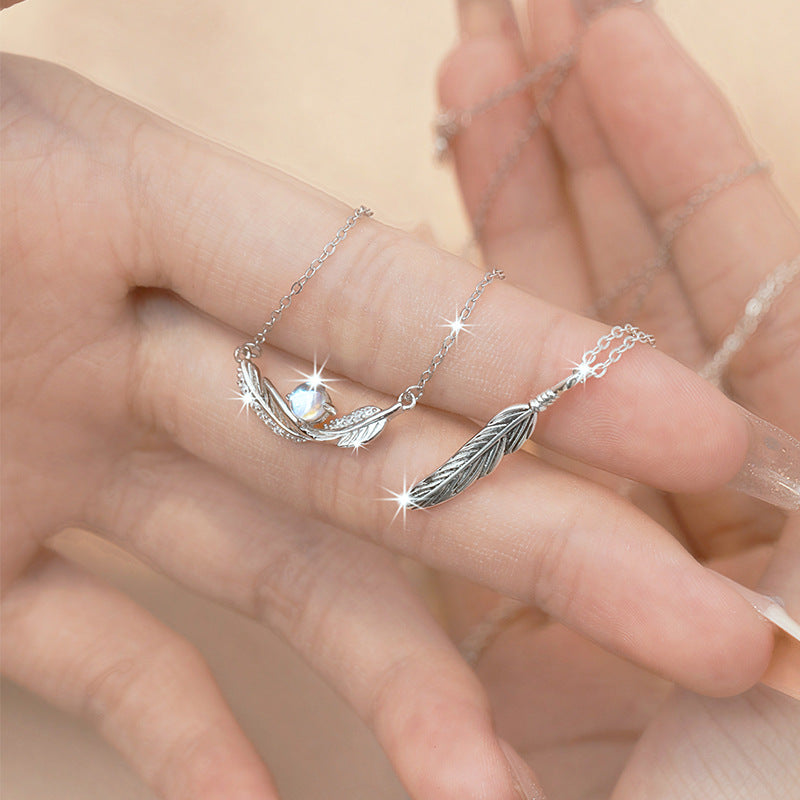 ペアネックレス 羽 S925製【NSPN31】