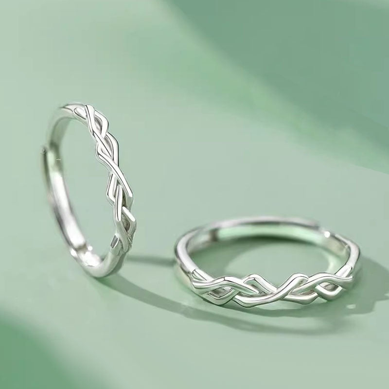 ペアリング 絡み合うツタ S925製【NSPR158】