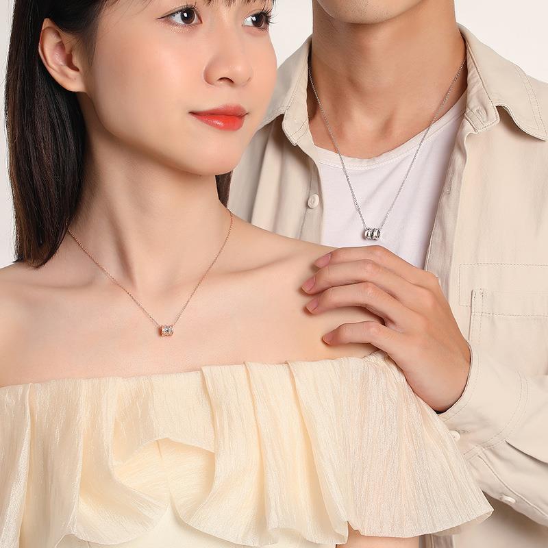 ペアネックレス キュービックジルコニア S925製【NSPN33】