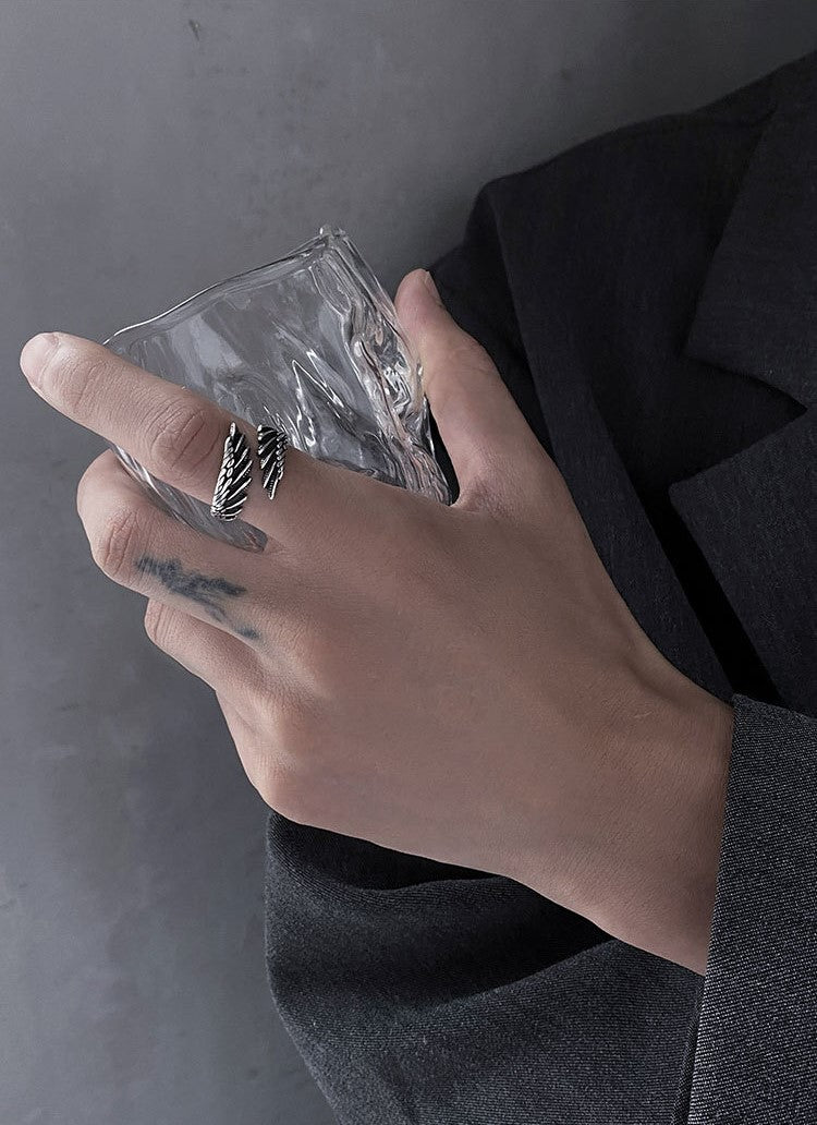 ペアリング 翼 オープンリング S925製【NSPR106】