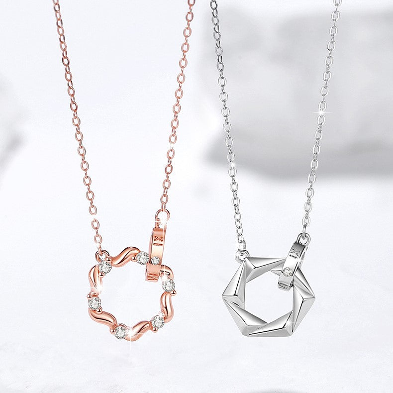 ペアネックレス サークル S925製【NSPN29】