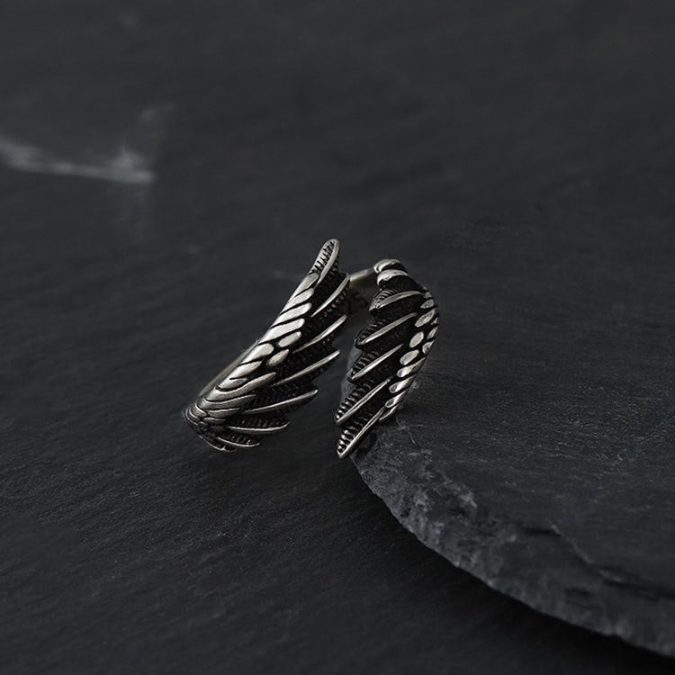 ペアリング 翼 オープンリング S925製【NSPR106】