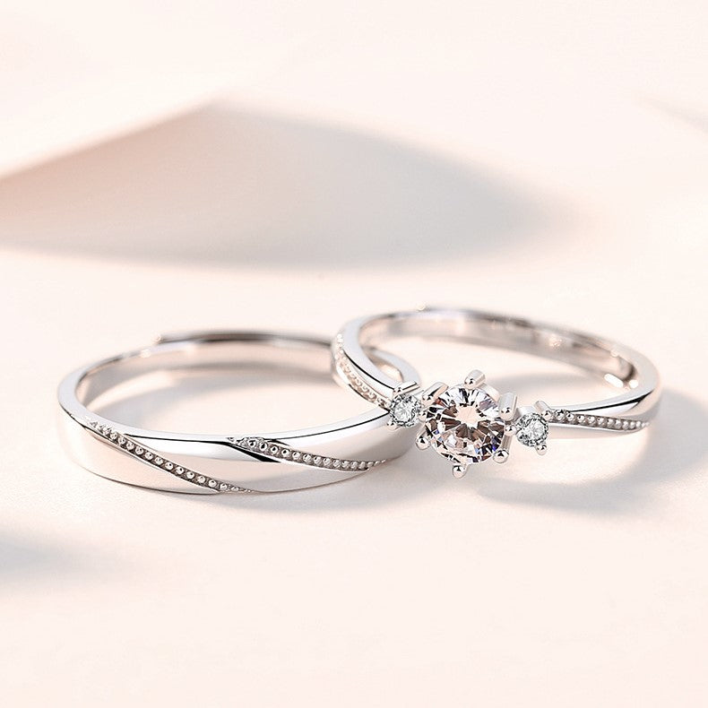 ペアリング キュービックジルコニア S925製【NSPR133】