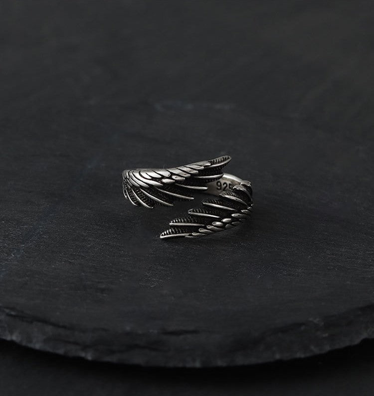 ペアリング 翼 オープンリング S925製【NSPR106】