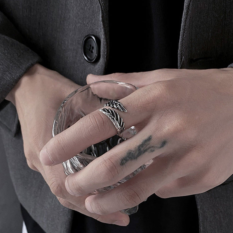 ペアリング 翼 オープンリング S925製【NSPR106】