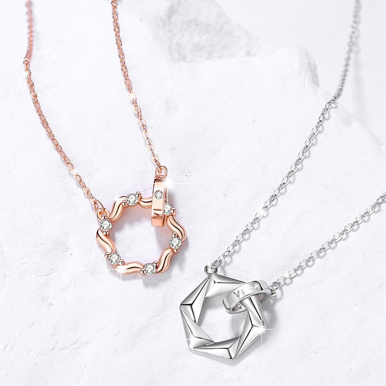 ペアネックレス サークル S925製【NSPN29】