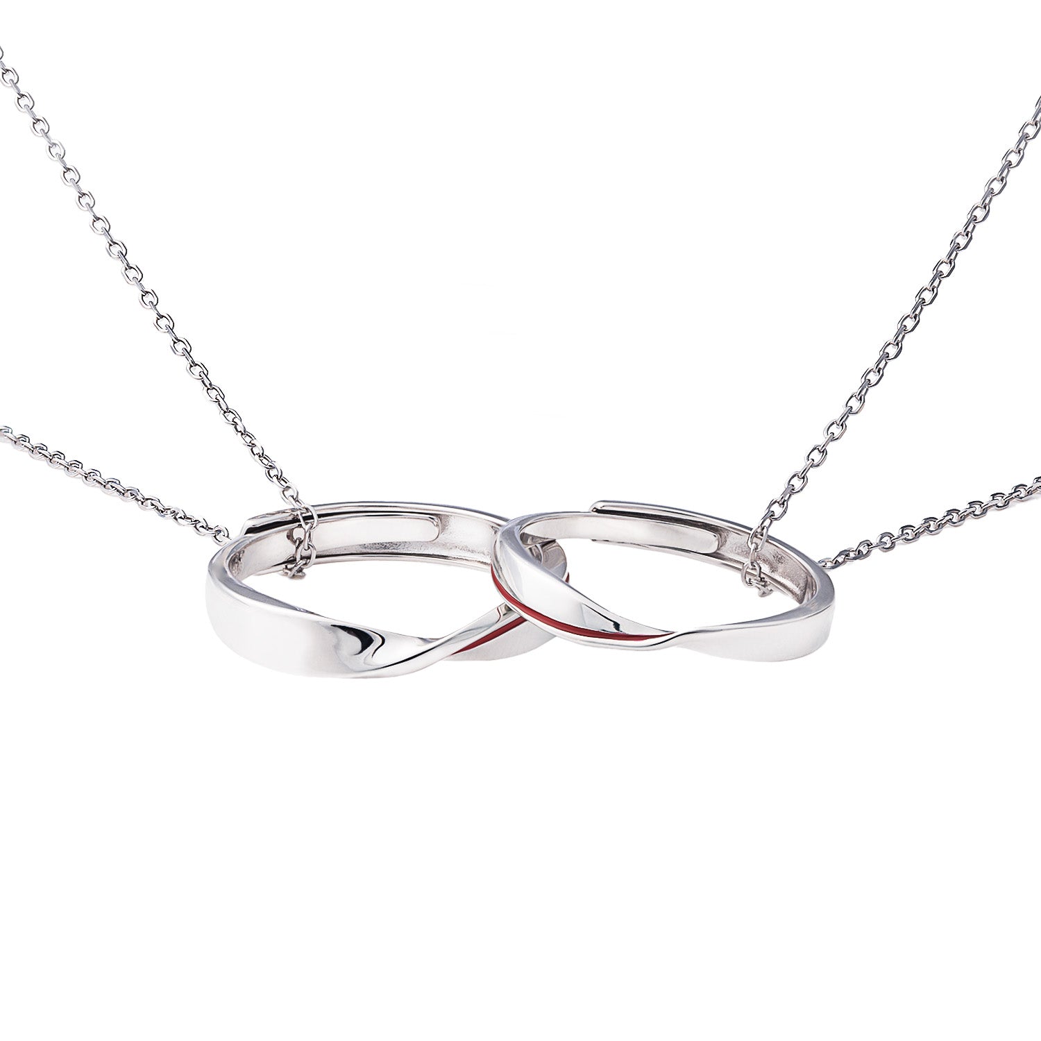 ペアリング 赤い糸デザイン S925製【NSPR103】