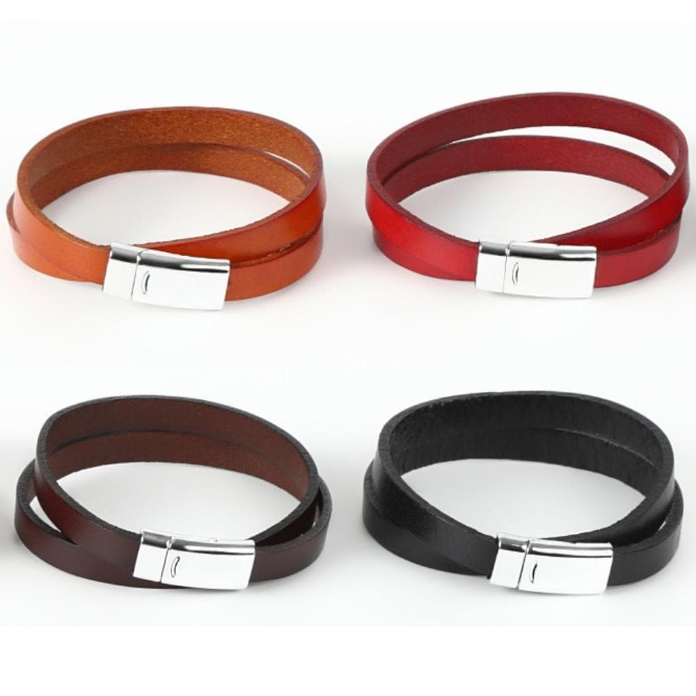 ペアブレスレット 圧倒的コスパ 本革【NOPB1】 ブレスレット Nicoiro Official Store ペアルック.