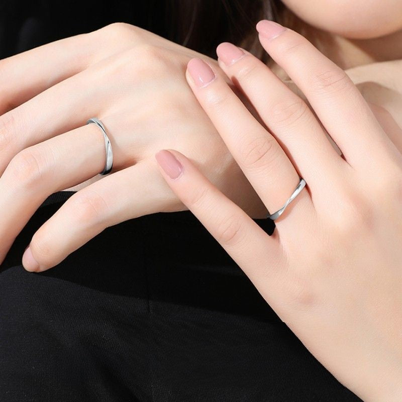 ペアリング ひねり メビウスリング S925製【NSPR74】 指輪 Nicoiro Official Store ペアルック.