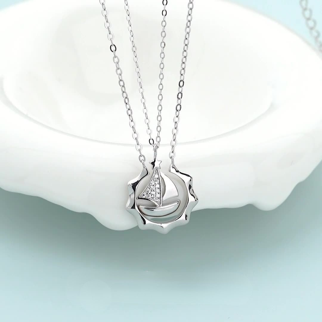 ペアネックレス ヨット S925製【NSPN6】 ネックレス Nicoiro Official Store ペアルック.