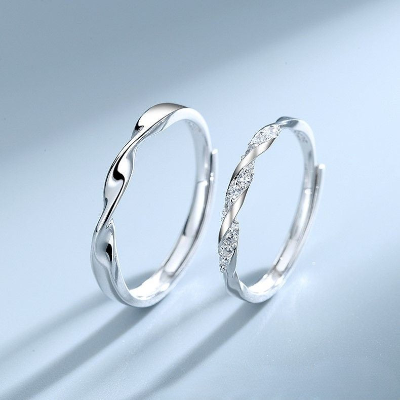 ペアリング ねじれ キュービックジルコニア【NSPR73】 指輪 Nicoiro Official Store ペアルック.