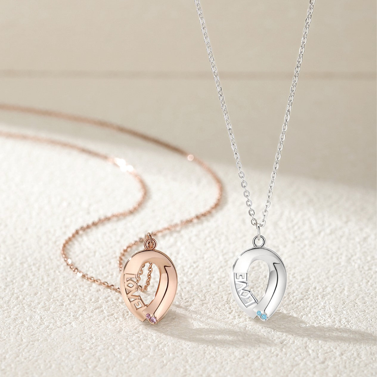 ペアネックレス LOVE S925製【NSPN25】 ネックレス Nicoiro Official Store ペアルック.