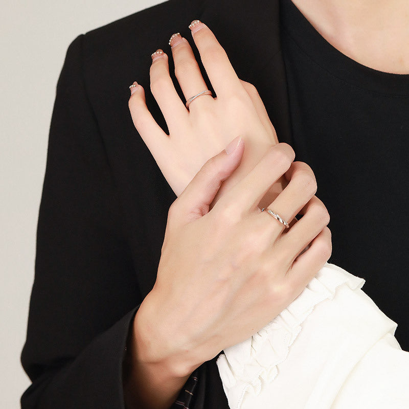 ペアリング メビウスデザイン シンプル S925製【NSPR72】 指輪 Nicoiro Official Store ペアルック.