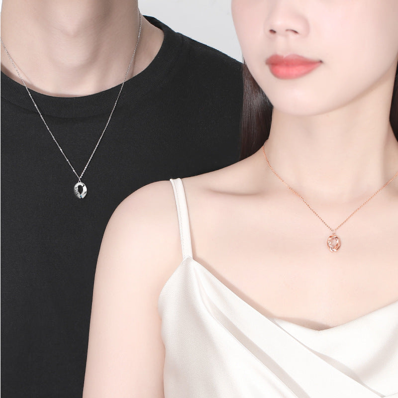 ペアネックレス LOVE S925製【NSPN25】 ネックレス Nicoiro Official Store ペアルック.