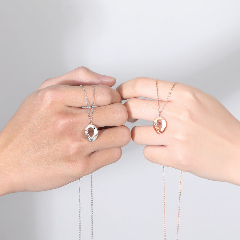 ペアネックレス LOVE S925製【NSPN25】 ネックレス Nicoiro Official Store ペアルック.