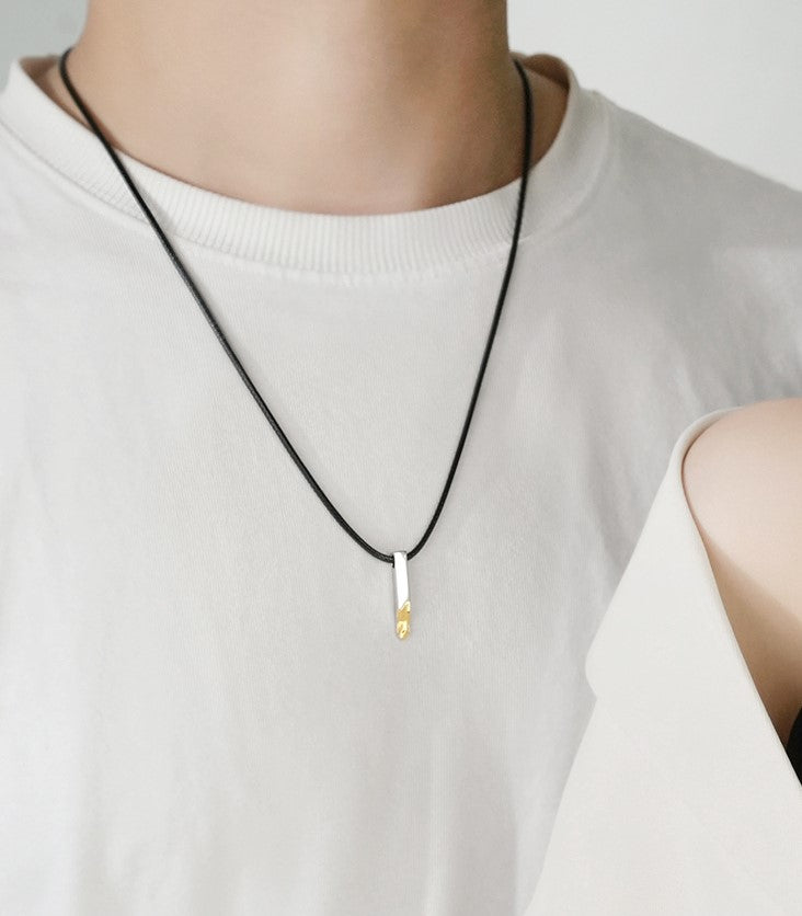 ペアネックレス スティック S925製【NSPN12】 ネックレス Nicoiro Official Store ペアルック.