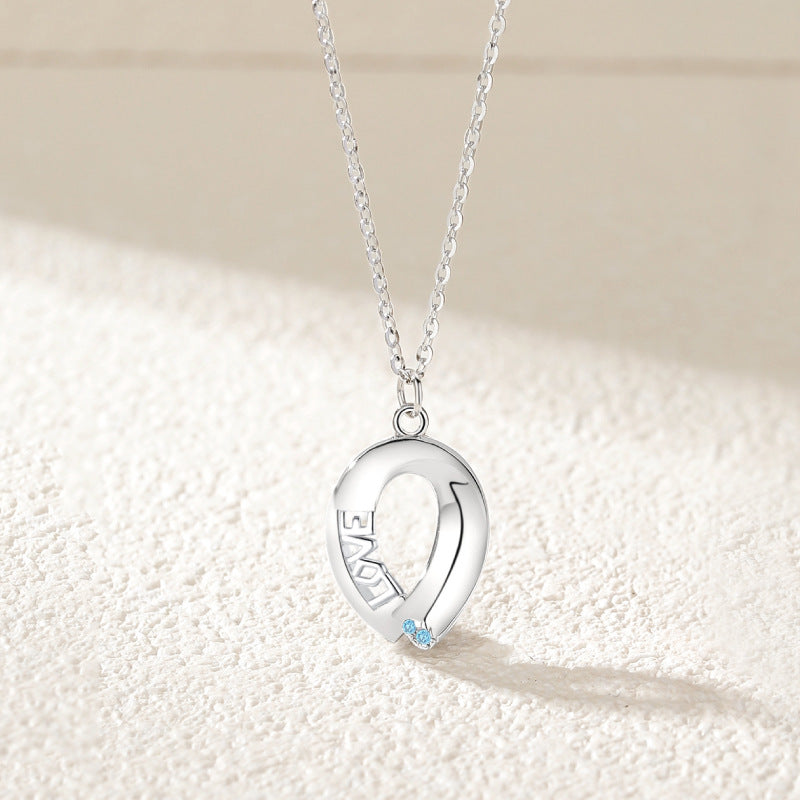 ペアネックレス LOVE S925製【NSPN25】 ネックレス Nicoiro Official Store ペアルック.