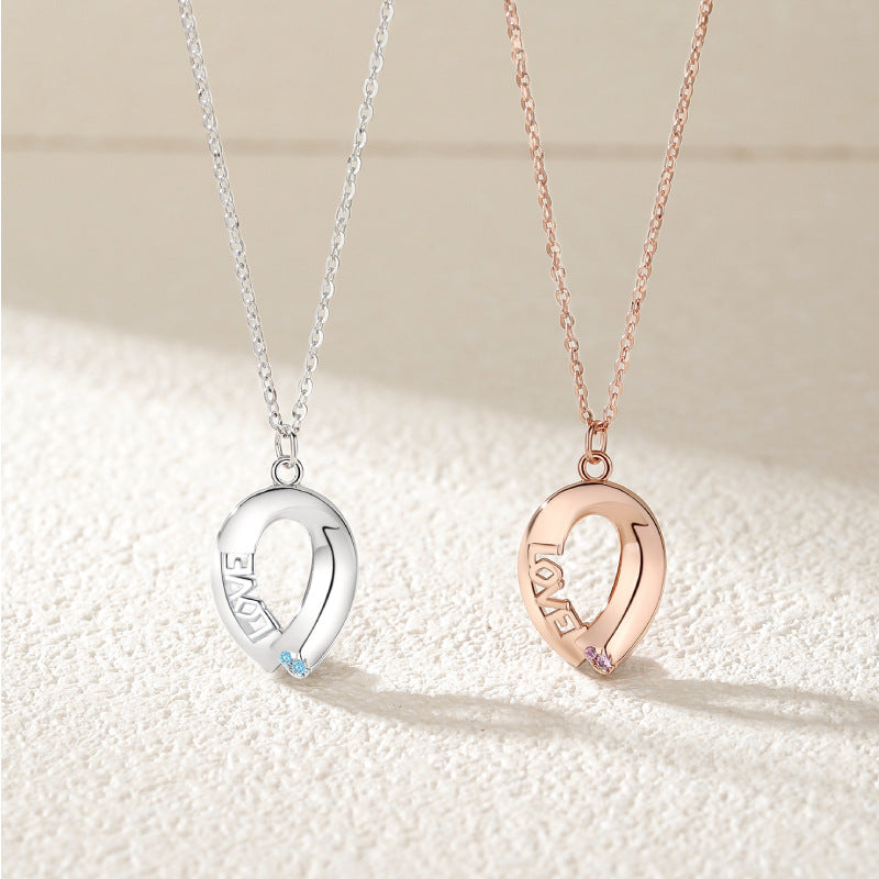 ペアネックレス LOVE S925製【NSPN25】 ネックレス Nicoiro Official Store ペアルック.