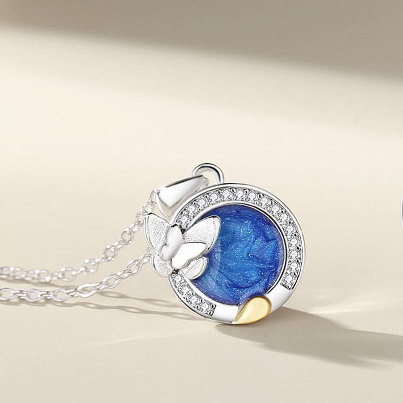 ペアネックレス クジラ 蝶々 星空 S925製【NSPN26】 ネックレス Nicoiro Official Store ペアルック.