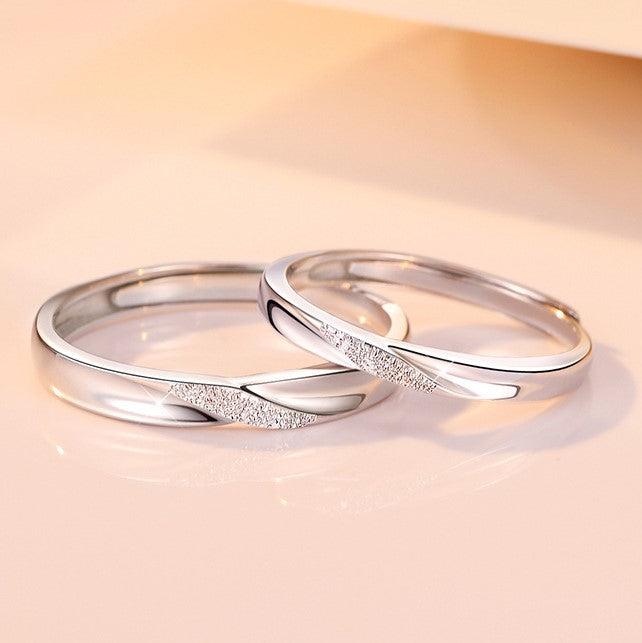 ペアリング メビウスデザイン スターダスト加工 S925製【NSPR71】 指輪 Nicoiro Official Store ペアルック.