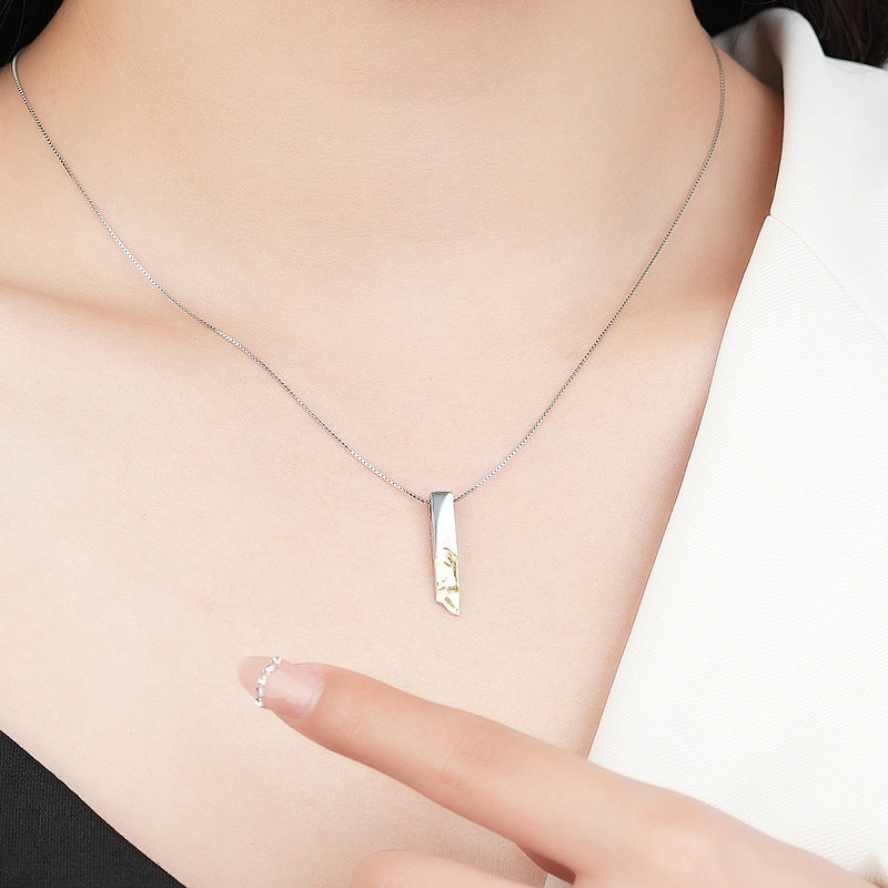 ペアネックレス スティック S925製【NSPN12】 ネックレス Nicoiro Official Store ペアルック.