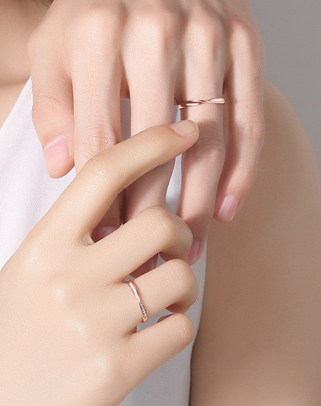 ペアリング シンプル ピンクゴールド S925製【NSPR36】 指輪 Nicoiro Official Store ペアルック.