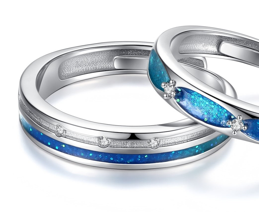 ペアリング 星空 S925製【NSPR78】 指輪 Nicoiro Official Store ペアルック.