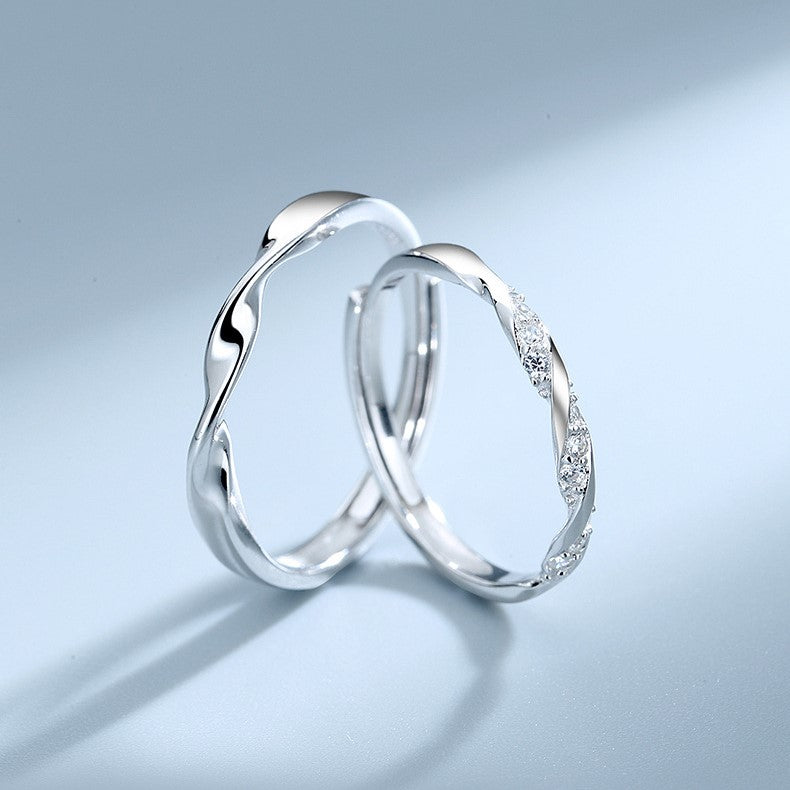 ペアリング ねじれ キュービックジルコニア【NSPR73】 指輪 Nicoiro Official Store ペアルック.