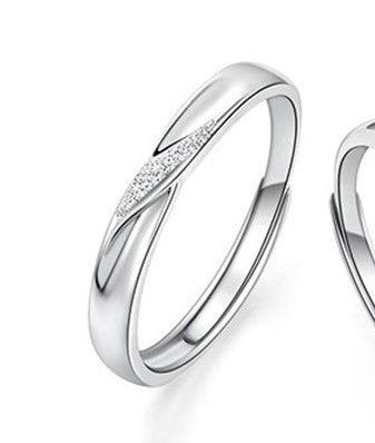 ペアリング メビウスデザイン スターダスト加工 S925製【NSPR71】 指輪 Nicoiro Official Store ペアルック.