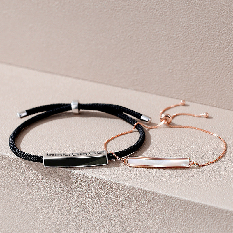 ペアブレスレット 韓国風 S925製【NSPB2】 ブレスレット Nicoiro Official Store ペアルック.