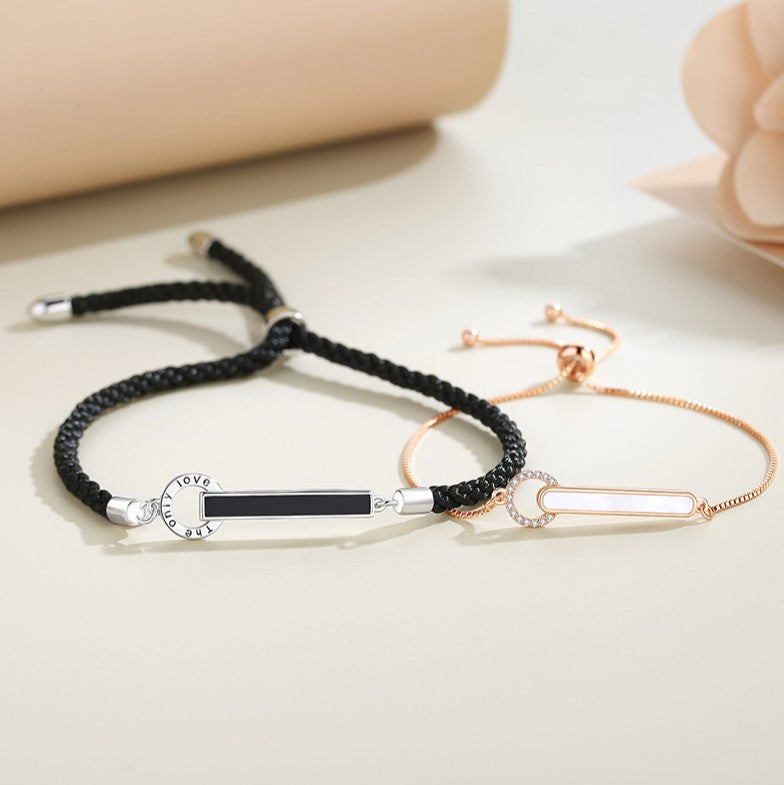 ペアブレスレット シンプル キュービックジルコニア S925製【NSPB6】 ブレスレット Nicoiro Official Store ペアルック.