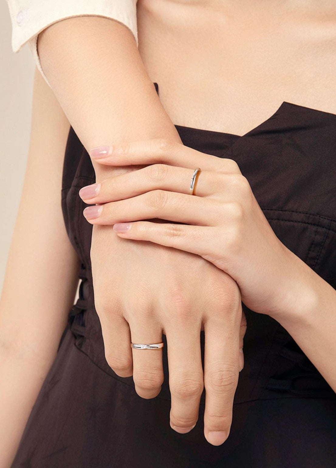 ペアリング メビウスデザイン スターダスト加工 S925製【NSPR71】 指輪 Nicoiro Official Store ペアルック.