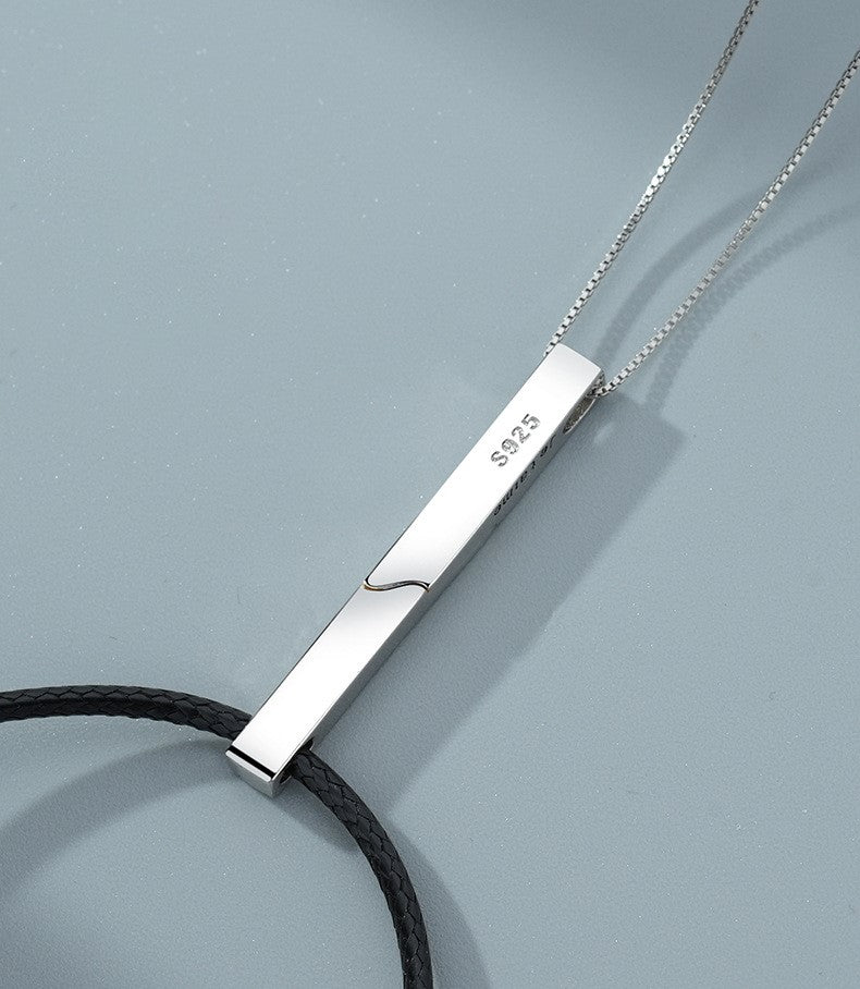 ペアネックレス スティック S925製【NSPN12】 ネックレス Nicoiro Official Store ペアルック.