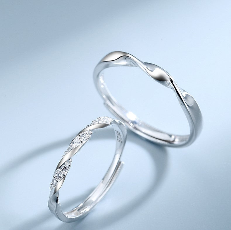 ペアリング ねじれ キュービックジルコニア【NSPR73】 指輪 Nicoiro Official Store ペアルック.