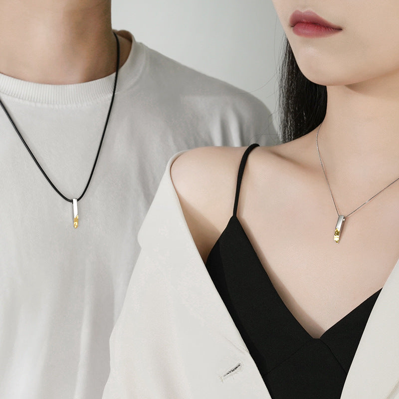 ペアネックレス スティック S925製【NSPN12】 ネックレス Nicoiro Official Store ペアルック.