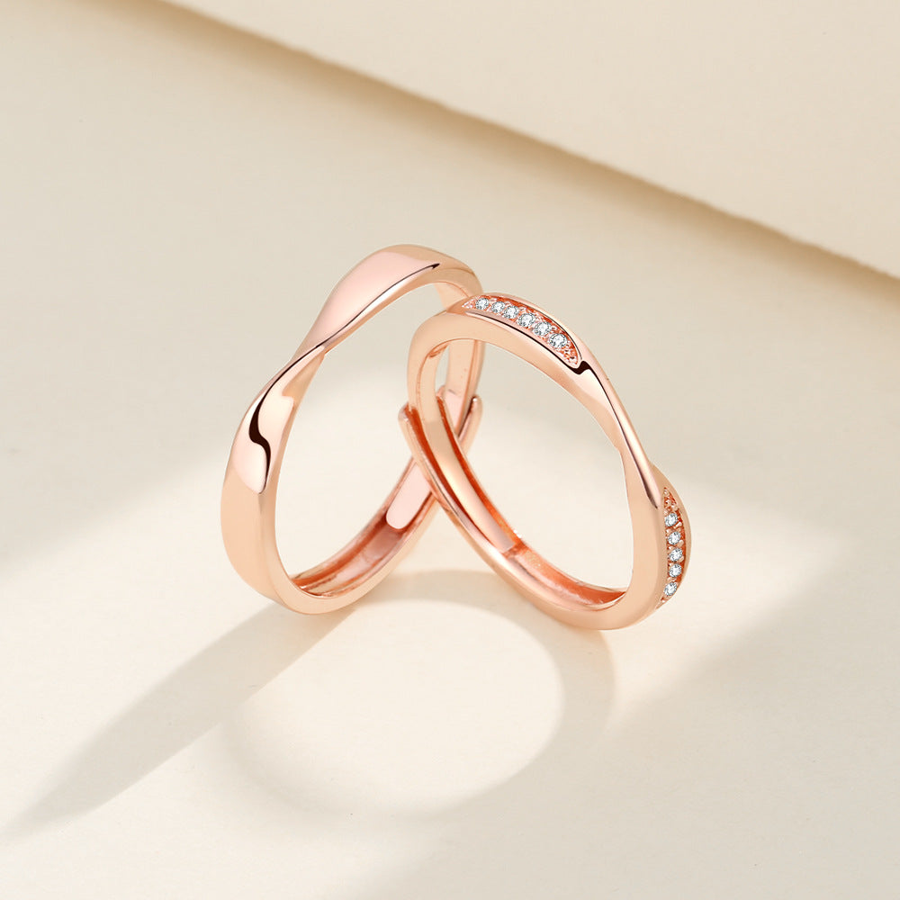 ペアリング シンプル ピンクゴールド S925製【NSPR36】 指輪 Nicoiro Official Store ペアルック.