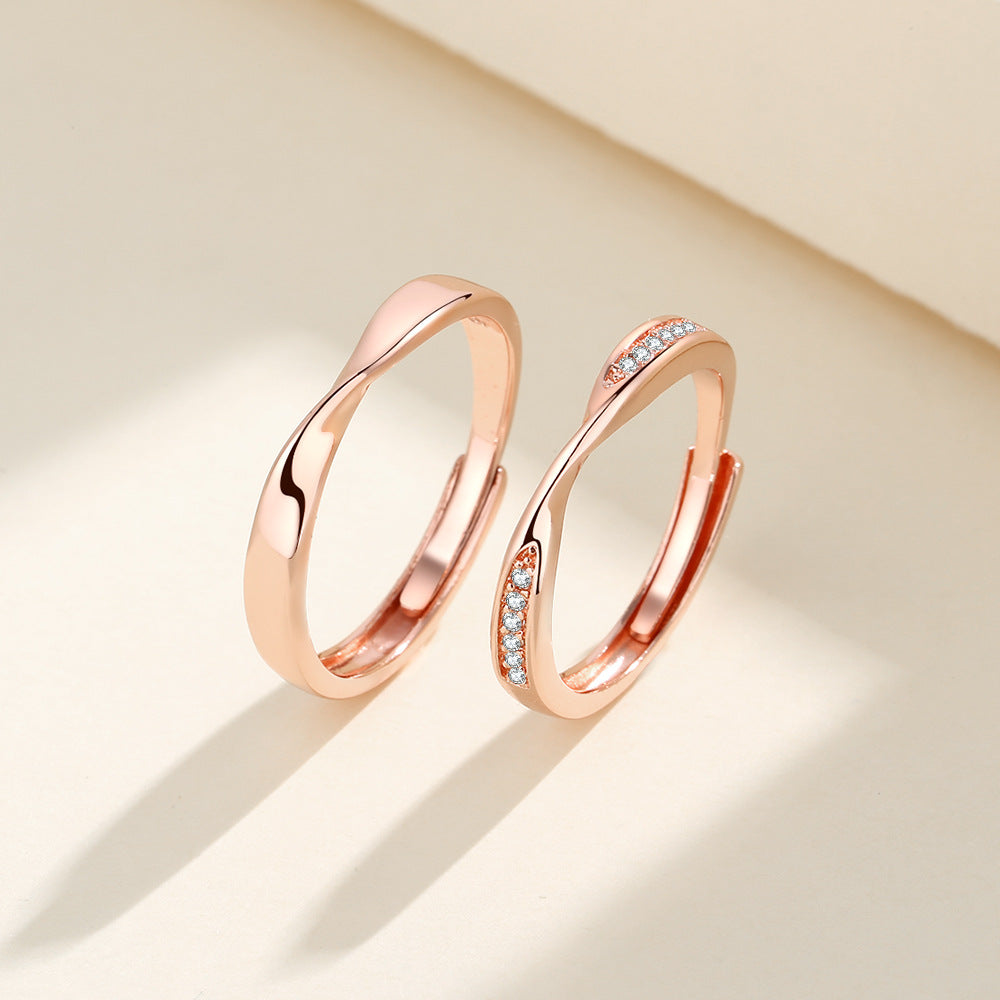 ペアリング シンプル ピンクゴールド S925製【NSPR36】 指輪 Nicoiro Official Store ペアルック.