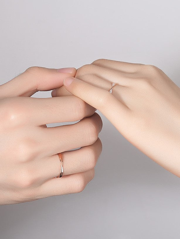 ペアリング シンプル ピンクゴールド S925製【NSPR36】 指輪 Nicoiro Official Store ペアルック.