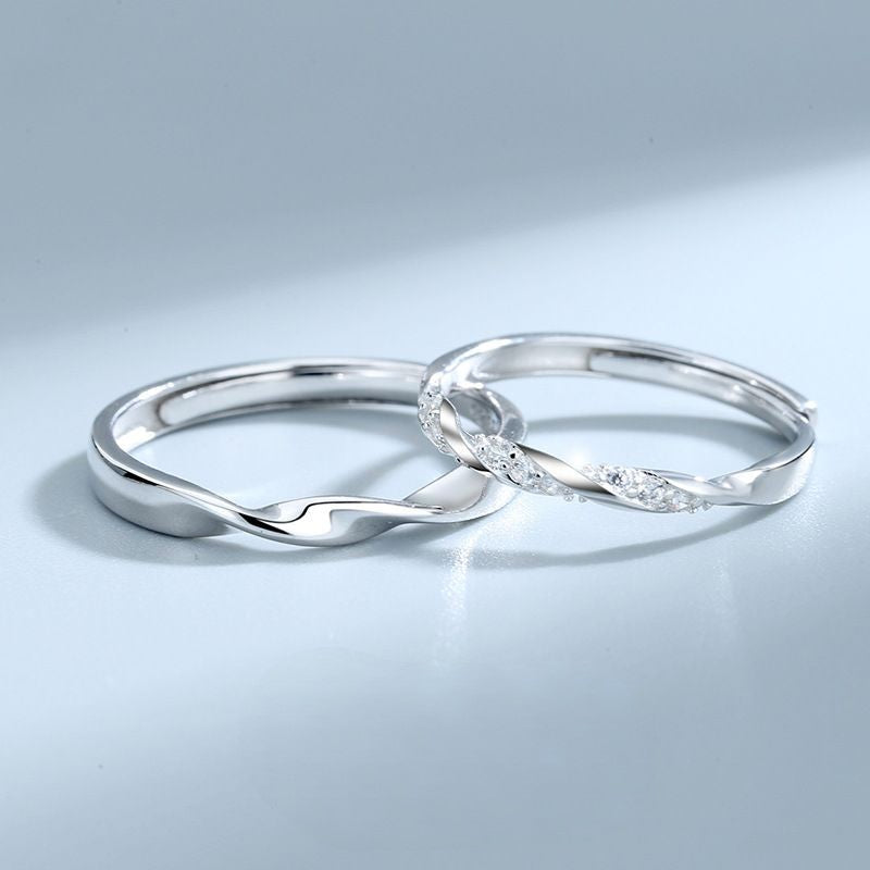 ペアリング ねじれ キュービックジルコニア【NSPR73】 指輪 Nicoiro Official Store ペアルック.
