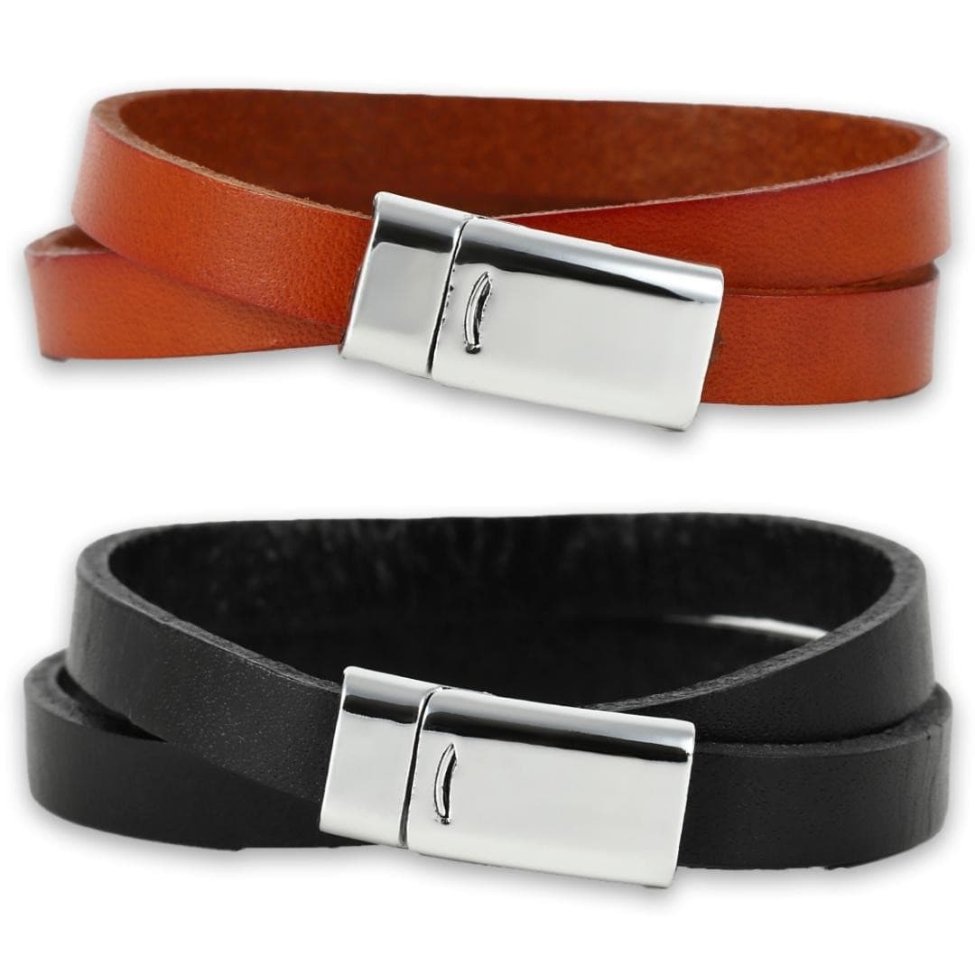 ペアブレスレット 圧倒的コスパ 本革【NOPB1】 ブレスレット Nicoiro Official Store ペアルック.