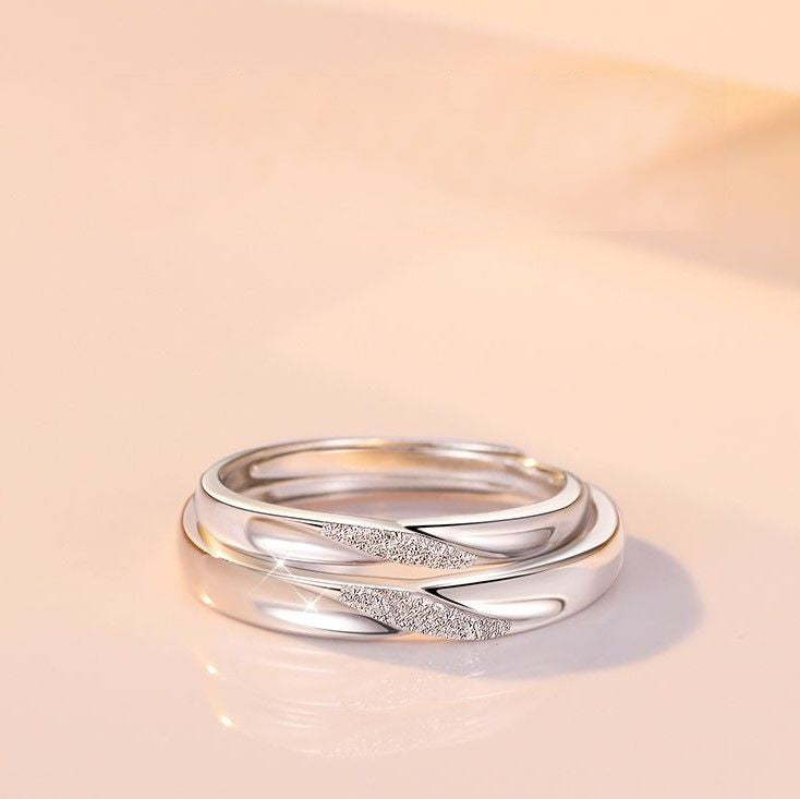 ペアリング メビウスデザイン スターダスト加工 S925製【NSPR71】 指輪 Nicoiro Official Store ペアルック.