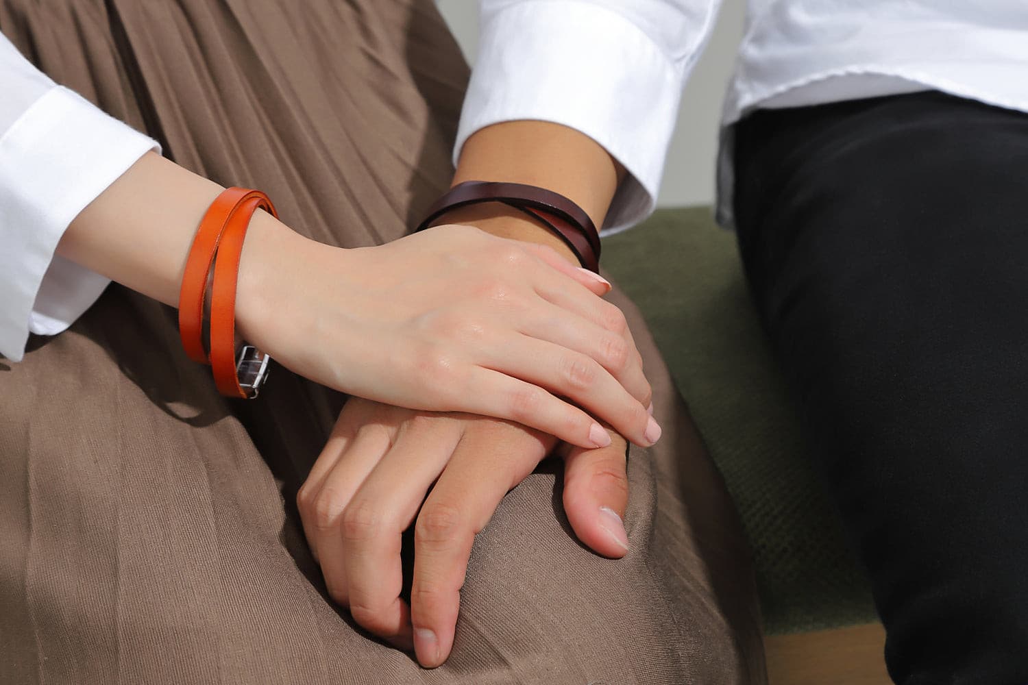 ペアブレスレット 圧倒的コスパ 本革【NOPB1】 ブレスレット Nicoiro Official Store ペアルック.