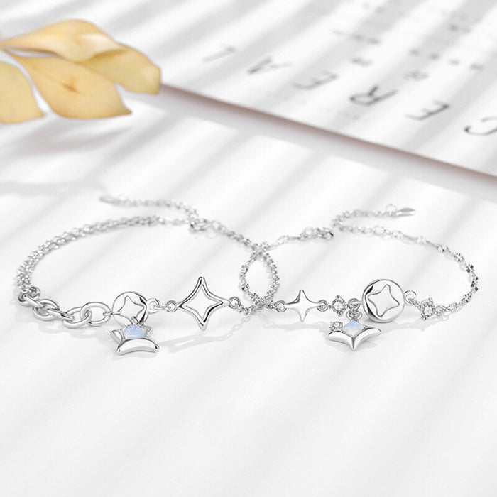 ペアブレスレット スター S925製【NSPB14】